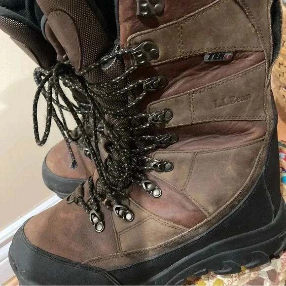 L.L. Bean Tek  2.5 brown leather heavy duty winter boots - Picture 7 of 8